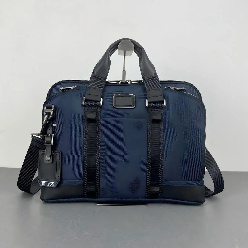 TUMI Ala Bravo Slim Business Briefcase Blue